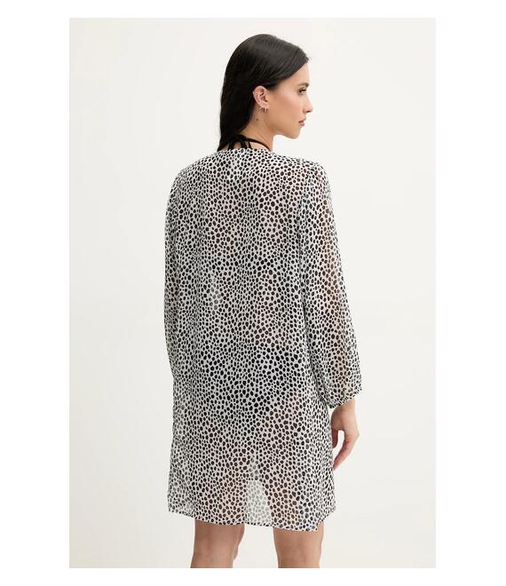 Πουκάμισο MICHAEL Michael Kors χρώμα: μαύρο, MM54791