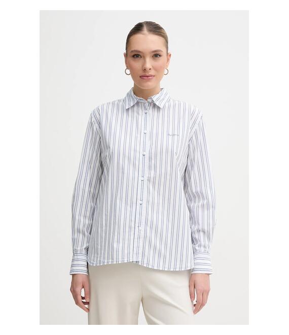 Βαμβακερό πουκάμισο Pepe Jeans CLEVER χρώμα: μπλε, PL305002