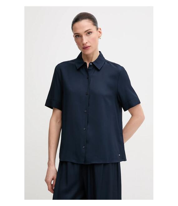 Πουκάμισο Tommy Hilfiger χρώμα: ναυτικό μπλε, WW0WW44683