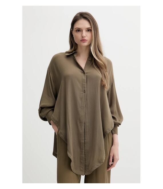 Πουκάμισο Guess NOEMI χρώμα: πράσινο, E5GH03 WH5E0