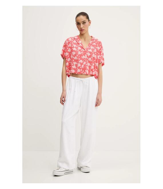 Πουκάμισο Tommy Jeans χρώμα: πορτοκαλί, DW0DW20285