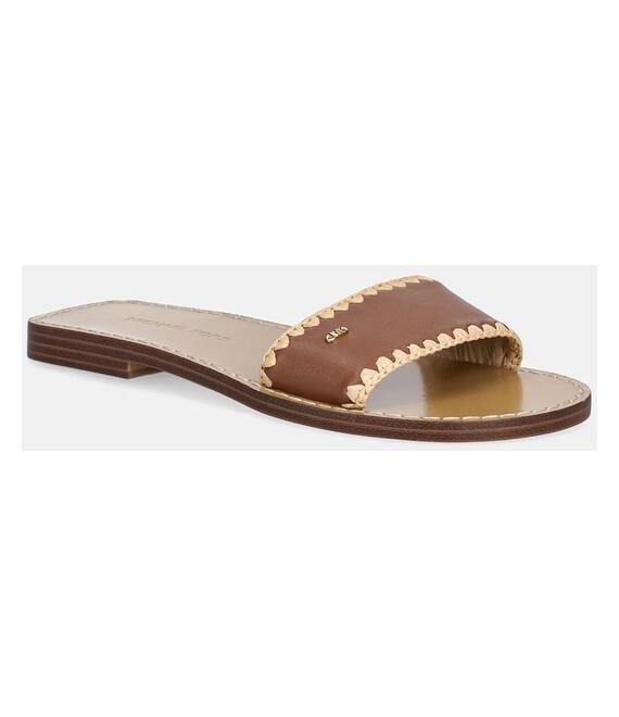 Παντόφλες MICHAEL Michael Kors Drea χρώμα: καφέ, 40S5DRFS3L.230