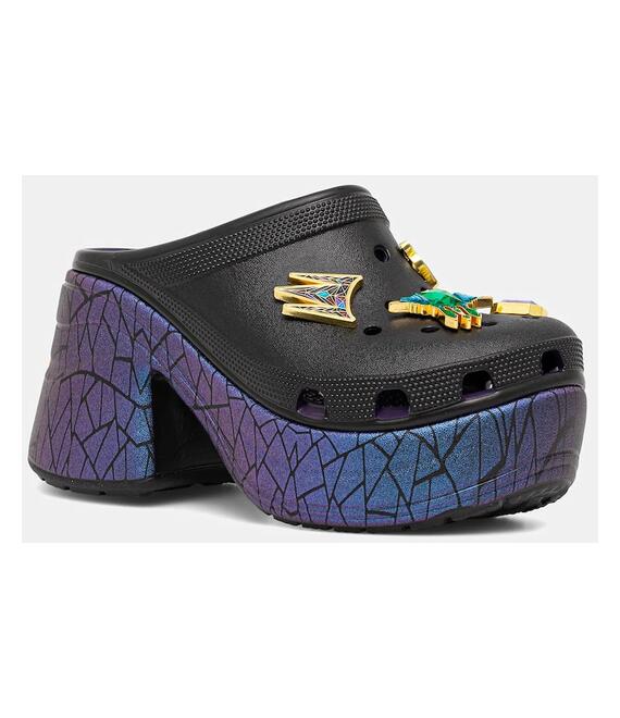 Παντόφλες Crocs Snow White Siren Clog χρώμα: μαύρο, 209827