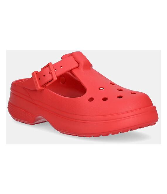 Παντόφλες Crocs Classic Mary Jane Clog χρώμα: κόκκινο, 210581-6ZR