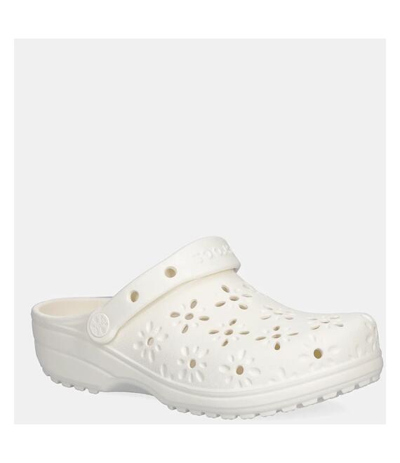 Παντόφλες Crocs Classic Floral Cut Out Clog χρώμα: μπεζ, 210927-0WV