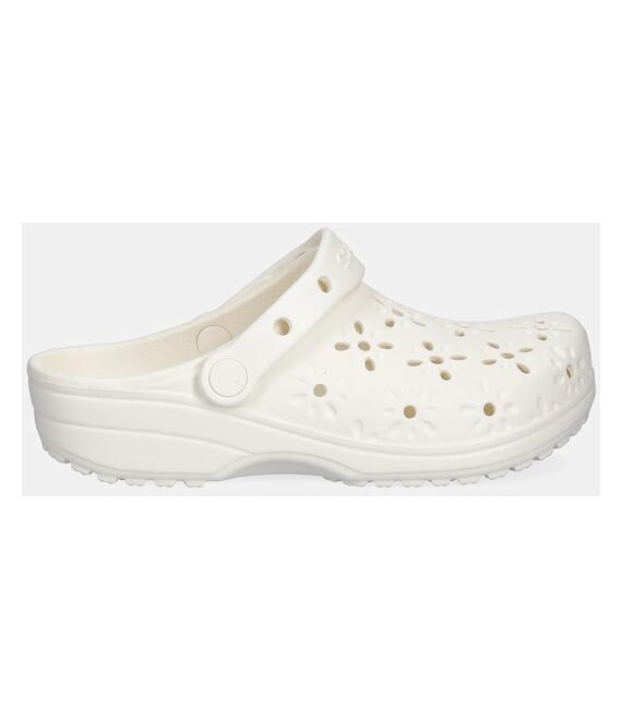 Παντόφλες Crocs Classic Floral Cut Out Clog χρώμα: μπεζ, 210927-0WV