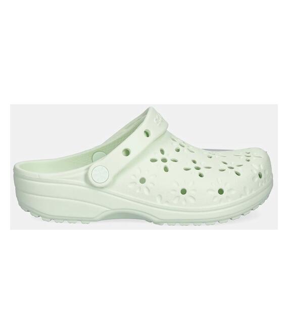 Παντόφλες Crocs Classic Floral Cut Out Clog χρώμα: πράσινο, 210927-3YH