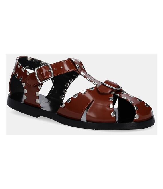 Δερμάτινα σανδάλια Bally χρώμα: καφέ, WF0043