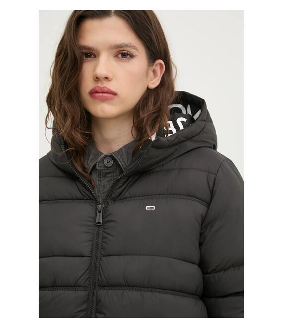 Μπουφάν Tommy Jeans χρώμα: μαύρο, DW0DW20184