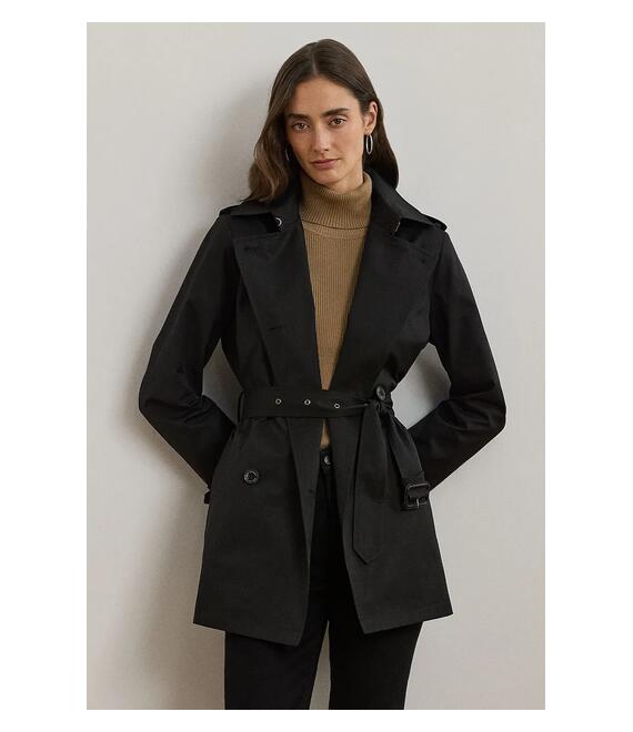 Παλτό Lauren Ralph Lauren χρώμα: μαύρο, 297967126