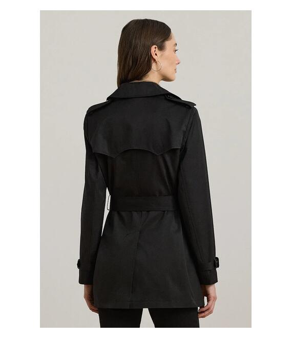 Παλτό Lauren Ralph Lauren χρώμα: μαύρο, 297967126