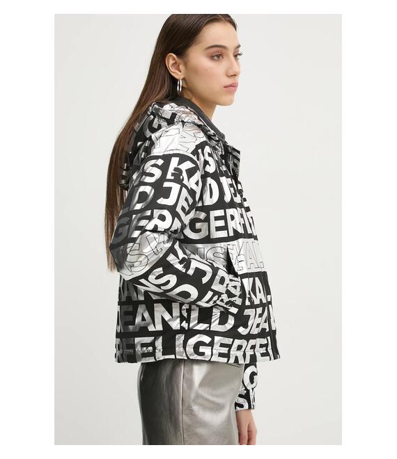 Μπουφάν Karl Lagerfeld Jeans χρώμα: ασημί, A1W15016