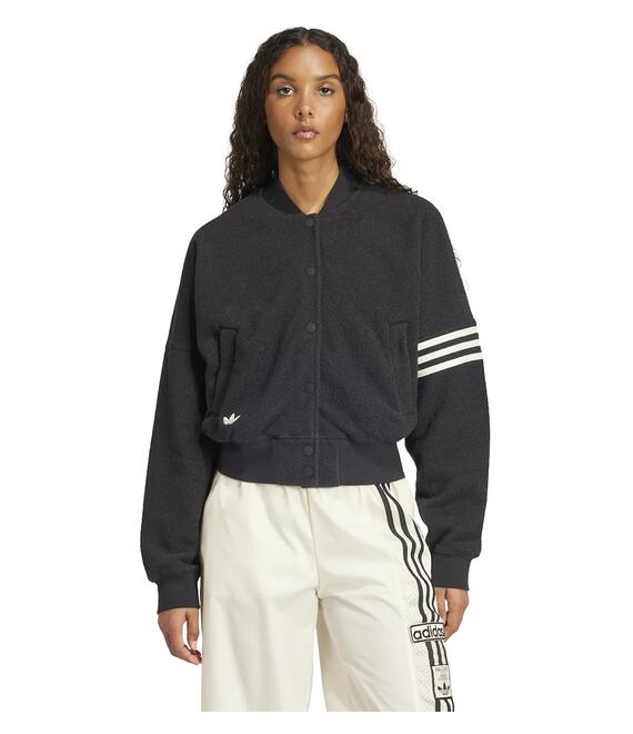 Μπουφάν bomber adidas Originals NC BOMBER JKT γυναικείο, χρώμα: μαύρο, JI8525