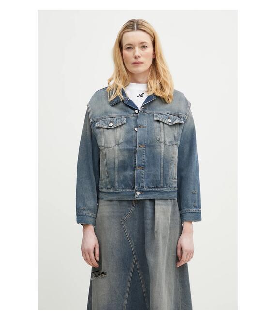 Τζιν μπουφάν MM6 Maison Margiela χρώμα: μπλε, S52AM0319