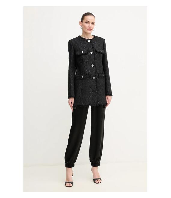 Μπουφάν Guess NOELIE χρώμα: μαύρο, W5RL20 WGVS2