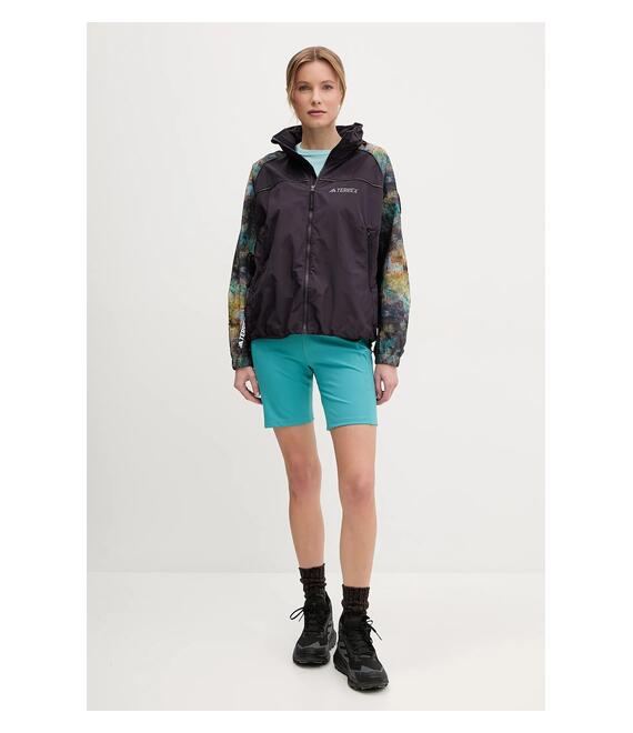 Αντιανεμικό adidas TERREX x National Geographic χρώμα: μοβ, JD5837
