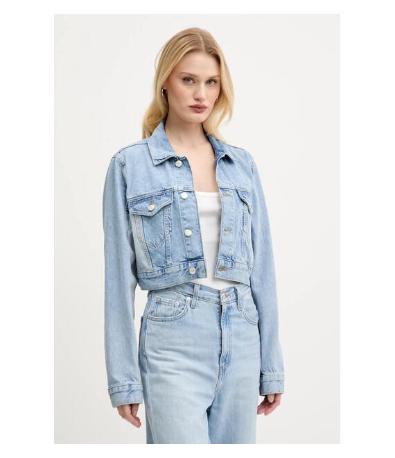 Τζιν μπουφάν Moschino Jeans χρώμα: μπλε, 0503 3719