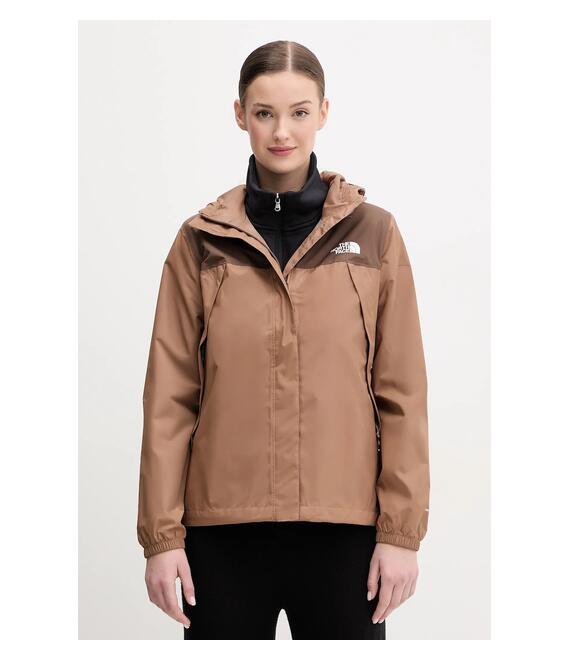 Μπουφάν The North Face Antora Rain χρώμα: καφέ, NF0A8BKD5K21