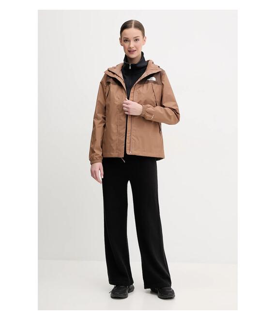 Μπουφάν The North Face Antora Rain χρώμα: καφέ, NF0A8BKD5K21