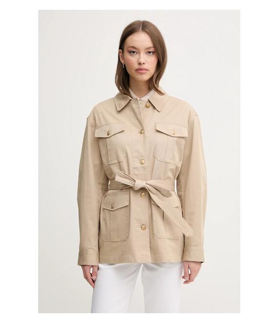 Πουκάμισο μπουφάν Tommy Hilfiger χρώμα: μπεζ, WW0WW45933