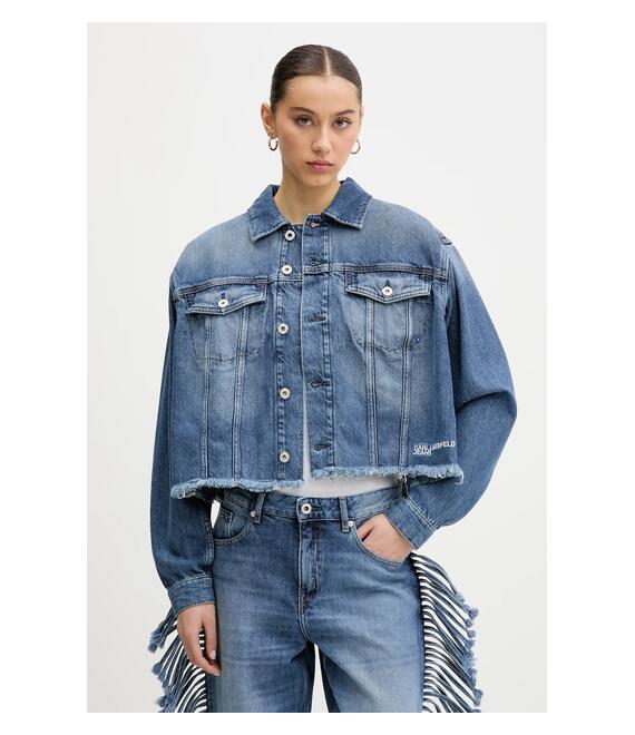Τζιν μπουφάν Karl Lagerfeld Jeans χρώμα: μπλε, A2W14013