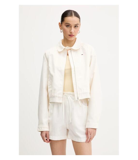 Μπουφάν Tommy Jeans χρώμα: μπεζ, DW0DW20403