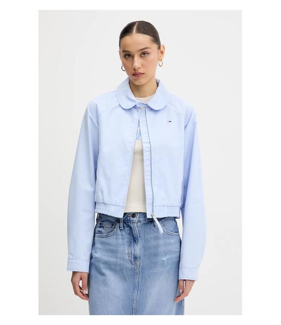Μπουφάν Tommy Jeans χρώμα: μπλε, DW0DW20403