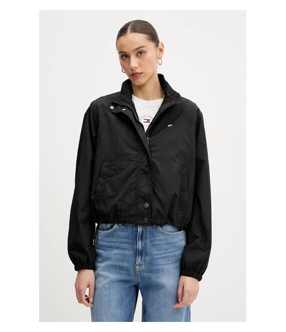 Μπουφάν Tommy Jeans χρώμα: μαύρο, DW0DW20439