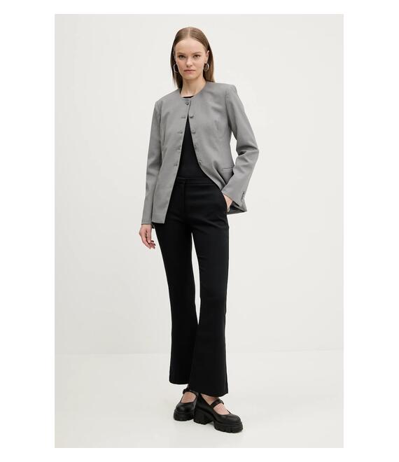 Σακάκι Abercrombie & Fitch χρώμα: γκρι, KI144-5060