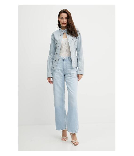 Τζιν μπουφάν Victoria Beckham χρώμα: μπλε, 1225DJK006219A