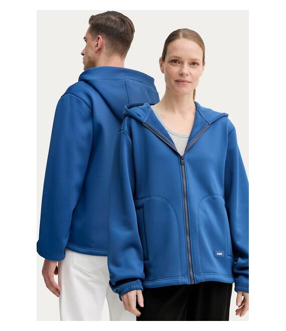 Μπλούζα Rains Safi Fleece Hood Jacket T1 χρώμα: μοβ, με κουκούλα, 21900