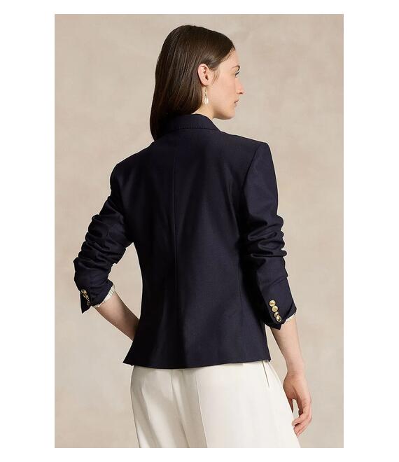 Μάλλινο σακάκι Polo Ralph Lauren χρώμα: ναυτικό μπλε, 211910403
