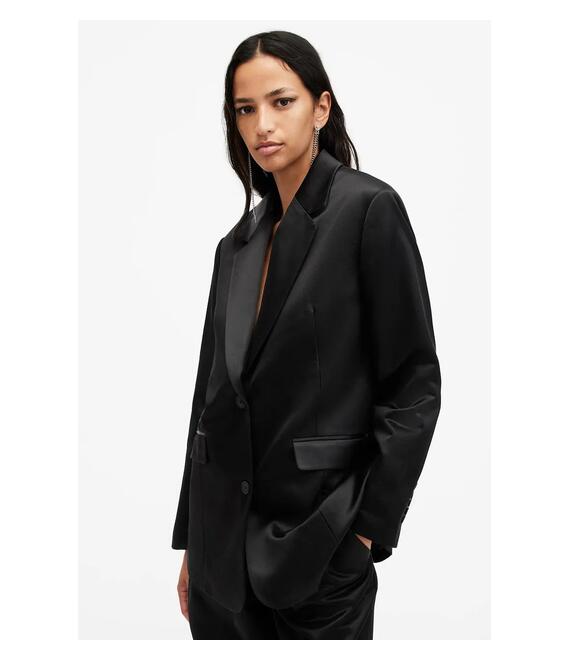 Σακάκι AllSaints SAE χρώμα: μαύρο, W028QB
