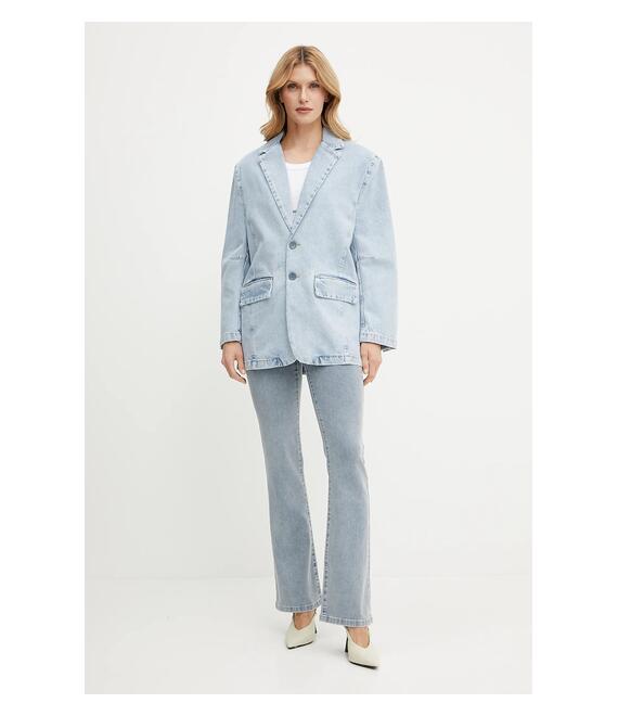 Βαμβακερό blazer Liu Jo χρώμα: μπλε, UA5210 D4854