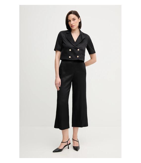 Blazer με μείγμα λινών Gaudi χρώμα: μαύρο, 511FD35006