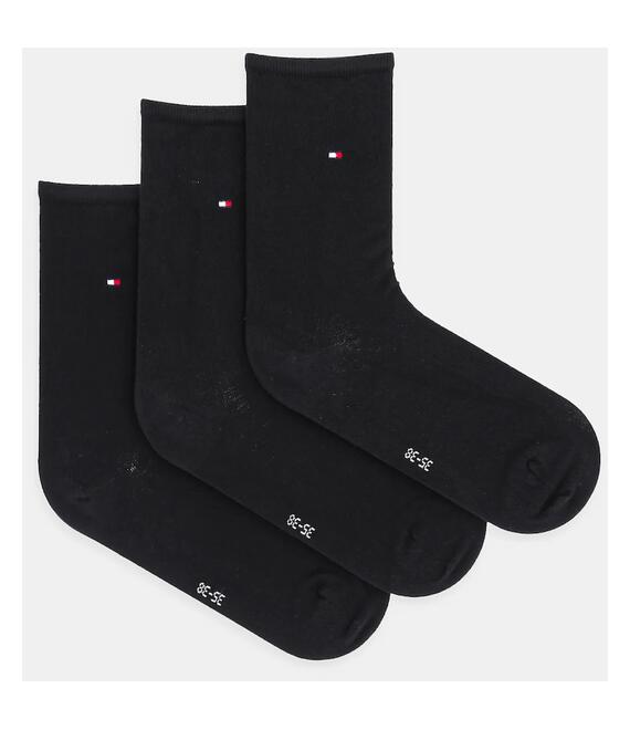 Κάλτσες Tommy Hilfiger 3-pack χρώμα: μαύρο, 701233828