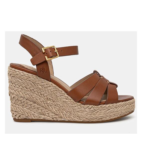 Δερμάτινα σανδάλια Lauren Ralph Lauren Soffia Espdr χρώμα: καφέ, 802953961001