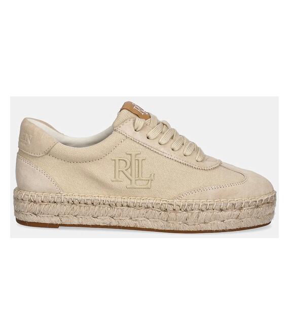 Αθλητικά Lauren Ralph Lauren Luize Snkr χρώμα: μπεζ, 802959231003