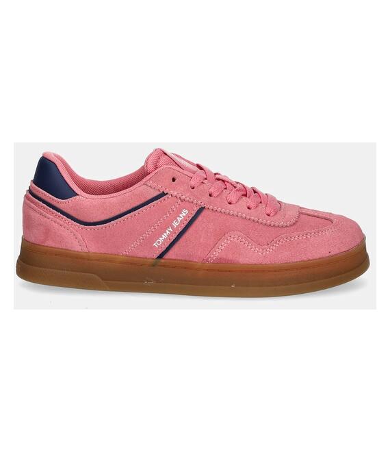 Σουέτ αθλητικά παπούτσια Tommy Jeans THE GREENWICH SUEDE χρώμα: ροζ, EN0EN02696