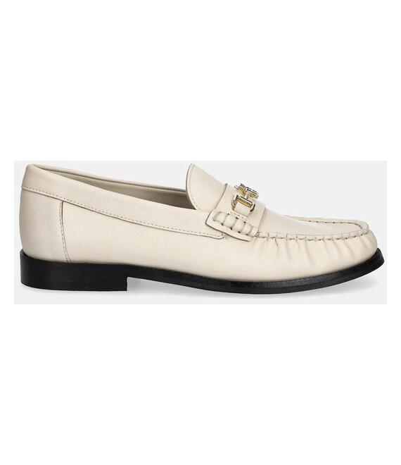 Δερμάτινα μοκασίνια Tommy Hilfiger SOFT LEATHER HORSEBIT LOAFER χρώμα: μπεζ, FW0FW08414