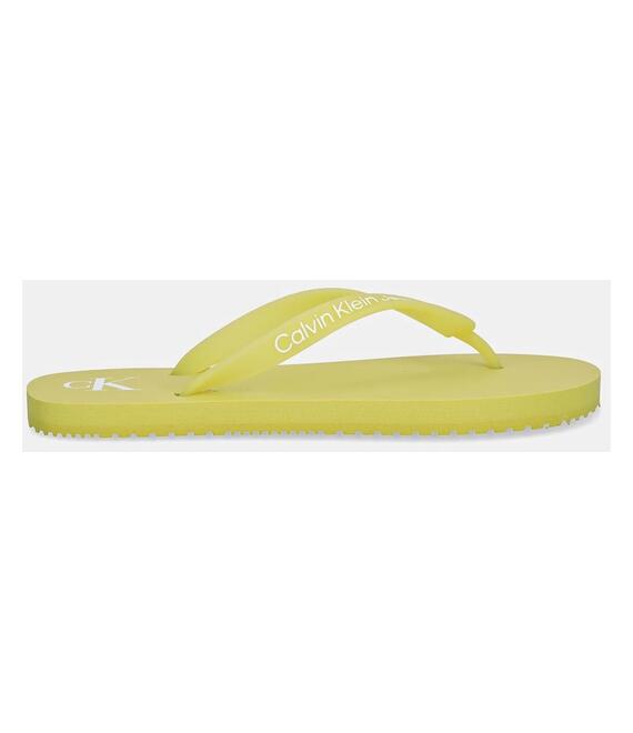 Σαγιονάρες Calvin Klein Jeans BEACH SANDAL TRANSPARENT TPU χρώμα: πράσινο, YW0YW01829