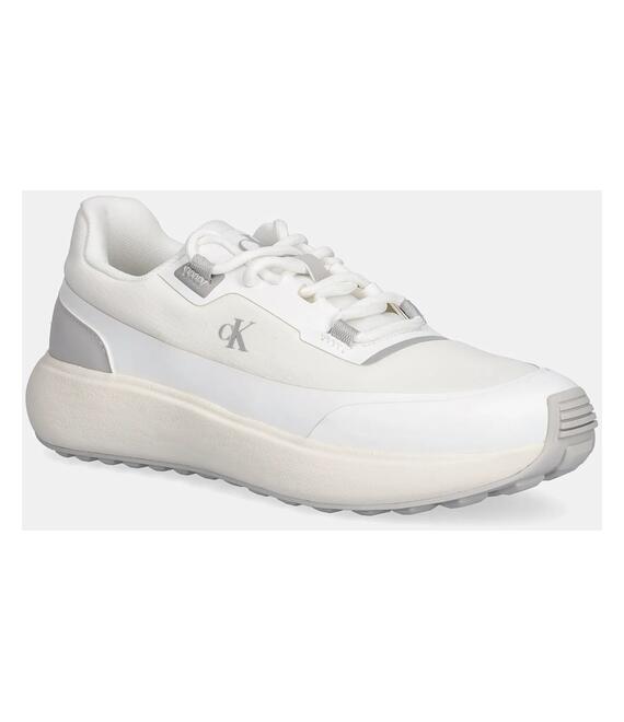 Αθλητικά Calvin Klein Jeans ATHLEISURE RUNNER LACEUP NT χρώμα: άσπρο, YW0YW01823