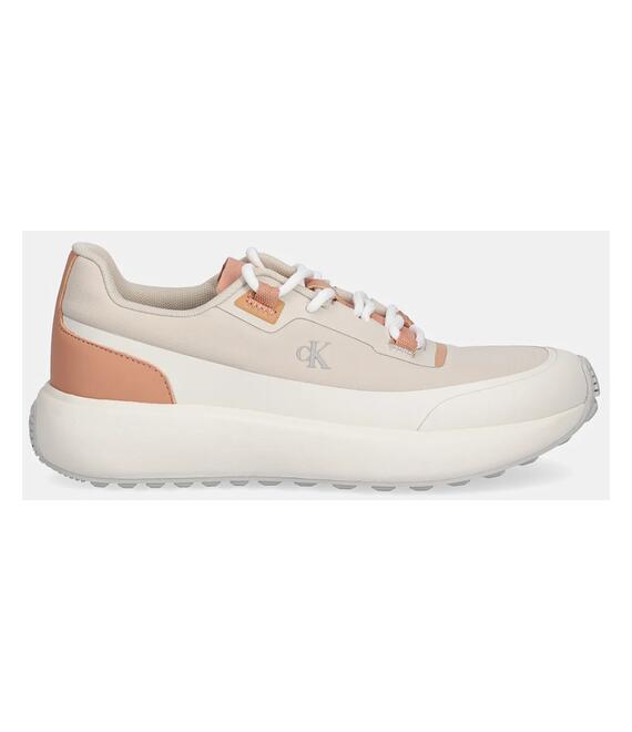 Αθλητικά Calvin Klein Jeans ATHLEISURE RUNNER LACEUP NT χρώμα: μπεζ, YW0YW01823