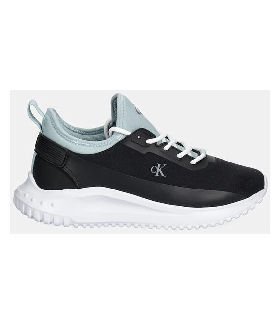 Αθλητικά Calvin Klein Jeans EVA RUNNER LOW LACE MIX IN χρώμα: μαύρο, YW0YW01759