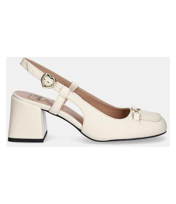 Δερμάτινες γόβες Love Moschino χρώμα: μπεζ, JA10107G1MIA0110