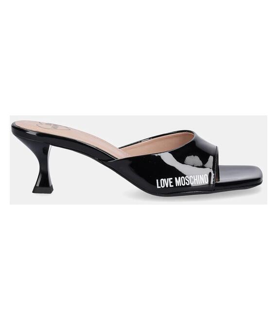 Δερμάτινες γόβες Love Moschino χρώμα: μαύρο, JA28045G1MIH0000