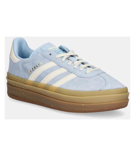 Σουέτ αθλητικά παπούτσια adidas Originals Gazelle Bold χρώμα: μπλε, JQ7776