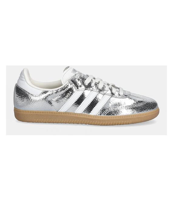 Δερμάτινα αθλητικά παπούτσια adidas Originals Samba OG χρώμα: ασημί, JR0035