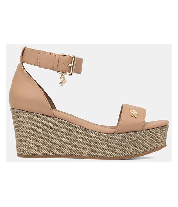Σανδάλια U.S. Polo Assn. ALEIDA χρώμα: καφέ, ALEIDA001W/5Y1