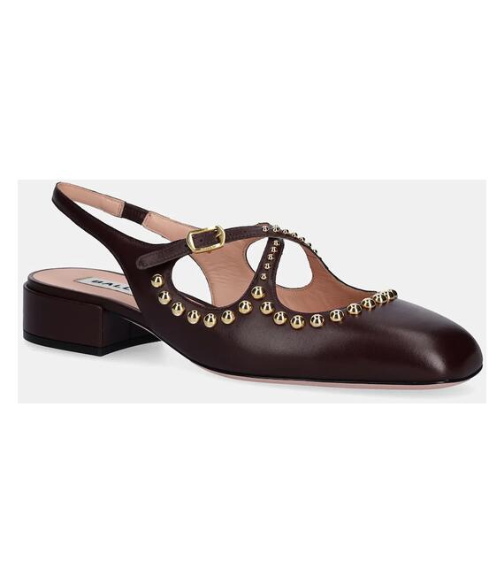 Δερμάτινες γόβες Bally χρώμα: καφέ, WP3005